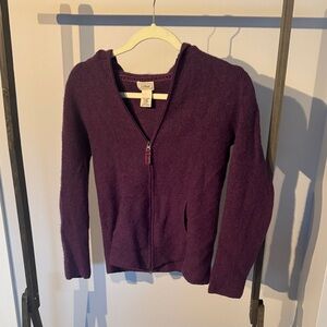 L.L. Bean Women's Purple Cardigan Sweater